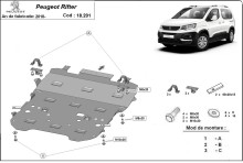 Stahl Unterfahrschutz für Motor Peugeot Rifter (2018-2026)