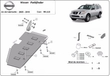 Stahl Unterfahrschutz für Kraftstofftank Nissan Pathfinder (2005-2015)