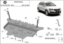 Stahl Unterfahrschutz für Motor Skoda Karoq - Automatikgetriebe (2016-2026)