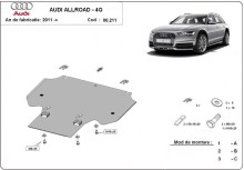 Stahl Unterfahrschutz für Getriebe Audi Allroad A6 (2011-2018)