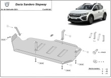 Stahl Unterfahrschutz für Kraftstofftank Dacia Sandero III (2021-2026)