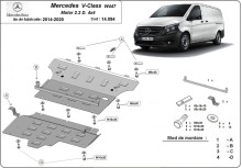 Stahl Unterfahrschutz für Motor Mercedes V-Class W447, 2.2 D, 4x4 (2014-2020)