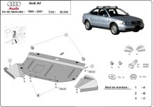 Stahl Unterfahrschutz für Motor Audi A4 B5 (1995-2000)