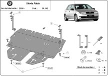Stahl Unterfahrschutz für Motor Skoda Fabia 1 (1999-2007)
