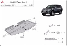 Stahl Unterfahrschutz für Getriebe Mitsubishi Pajero Sport 2 (2008-2016)