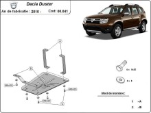 Stahl Unterfahrschutz für Differentialschutz Dacia Duster (2010-2013)
