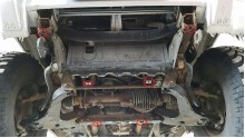 Stahl Unterfahrschutz für Getriebe Mitsubishi Pajero 3 (V60, V70) (1999-2007)