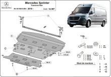 Stahl Unterfahrschutz für Motor Mercedes Sprinter-FWD (2018-2026)