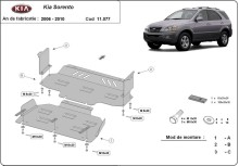 Stahl Unterfahrschutz für Motor, Kühler Kia Sorento (2006-2010)