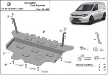 Stalowa Osłona pod silnik VW Caddy- automatyczna skrzynia biegów (2020-2026) EAN
