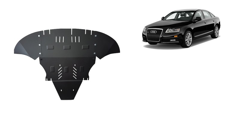 Stahl Unterfahrschutz für Motor Audi A6 mit Seitenklappen (2004-2011)