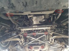 Stahl Unterfahrschutz für Motor Audi A4 B8, benzin (2008-2014)