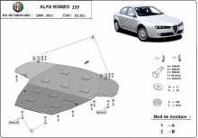Stahl Unterfahrschutz für Motor Alfa Romeo 159 (2004-2011)