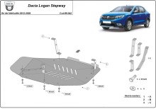 Stahl Unterfahrschutz für Kraftstofftank Dacia Logan II (2012-2020)