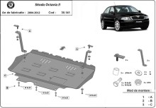 Stahl Unterfahrschutz für Motor Skoda Octavia 2 (2004-2012)