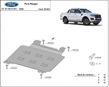 Stahl Unterfahrschutz für Getriebe Ford Ranger (2020-2023)