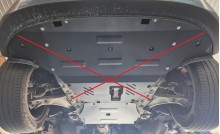 Stahl Unterfahrschutz für Katalysator Hyundai Santa Fe (2018-2023)