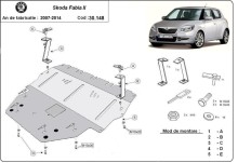Stahl Unterfahrschutz für Motor Skoda Fabia 2 Diesel (2007-2014)
