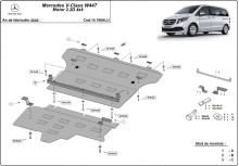 Aluminium Unterfahrschutz für Motor Mercedes V-Classe (2020-2026)