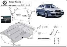 Stahl Unterfahrschutz für Motor Skoda Octavia 1 (1998-2010)