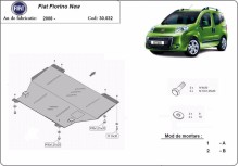 Stahl Unterfahrschutz für Motor Fiat Fiorino (2007-2021)