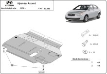 Stahl Unterfahrschutz für Motor Hyundai Accent (2005-2010)