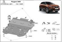 Stahl Unterfahrschutz für Motor, Getriebe Peugeot 3008 (2017-2026)