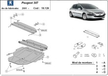 Stahl Unterfahrschutz für Motor Peugeot 307 (2001-2008)