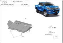Aluminium Unterfahrschutz für Motor Toyota Hilux Revo (2016-2026)