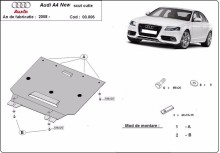 Stahl Unterfahrschutz für Getriebe Audi A4 4 B8 (2008-2014)