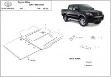 Stahl Unterfahrschutz für Differentialschutz Toyota Hilux (2004-2015)