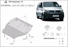 Aluminium Unterfahrschutz für Motor Volkswagen Transporter (2003-2015)