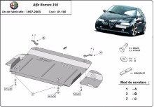 Stahl Unterfahrschutz für Motor Alfa Romeo 156 (1997-2003)