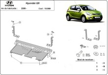 Stahl Unterfahrschutz für Motor, Getriebe Hyundai i 20 (2009-2014)