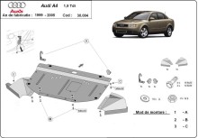 Stahl Unterfahrschutz für Motor Audi A4 B6, 1.9 Tdi (2000-2005)