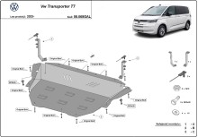Unterfahrschutz aus verzinktem Stahl für Motor Volksvagen T7 (2023-2026)
