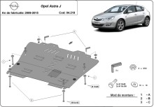 Stahl Unterfahrschutz für Motor Opel Astra J (2009-2015)