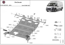 Aluminium Unterfahrschutz für Motor Fiat Ducato (2016-2026)