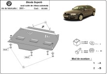 Stahl Unterfahrschutz für Getriebe Skoda Superb - Automatikgetriebe (2001-2008)
