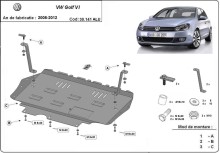 Aluminium Unterfahrschutz für Motor Volkswagen Golf (2008-2012)