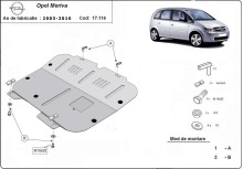 Stahl Unterfahrschutz für Motor Opel Meriva (2003-2010)