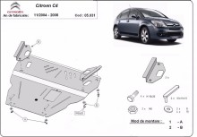 Stahl Unterfahrschutz für Motor Citroen C4 (2004-2008)