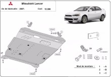 Stahl Unterfahrschutz für Motor, Getriebe Mitsubishi Lancer (2007-2017)