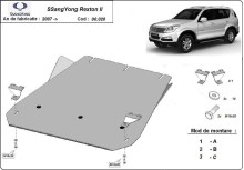 Stahl Unterfahrschutz für Getriebe SsangYong Rexton 2 (2007-2017)