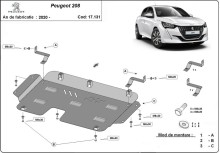 Stahl Unterfahrschutz für Motor Peugeot 208 (2019-2026)
