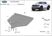 Aluminium Unterfahrschutz für Getriebe Ford Ranger Raptor (2023-2026)