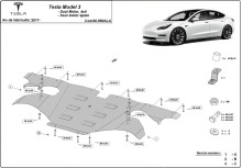 Aluminium Unterfahrschutz für Motor Tesla Model 3 (2017-2026)
