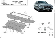 Stahl Unterfahrschutz für Motor Mercedes C-Class W205 4x4 (2014-2021)