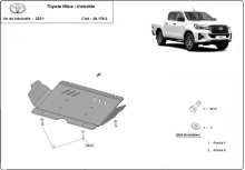 Aluminium Unterfahrschutz für Motor Toyota Hilux Invincible (2021-2026)