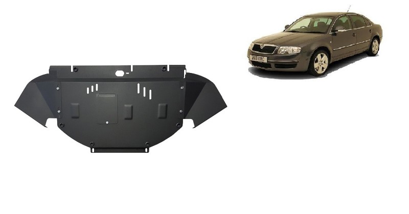 Stahl Unterfahrschutz für Motor Skoda Superb - 2.5 Tdi, V6 (2001-2008)